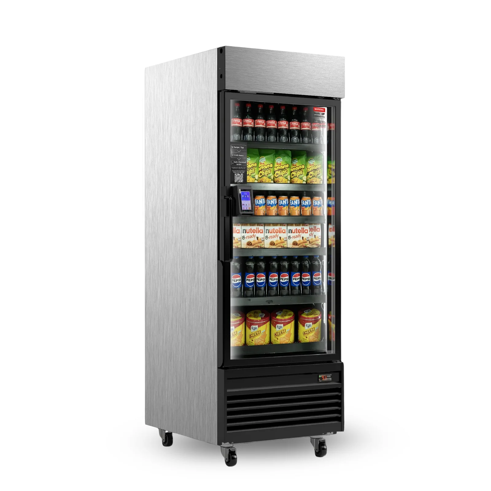 PopBox vending machine, metal finish